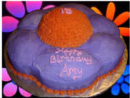 60's flower sculpted cake